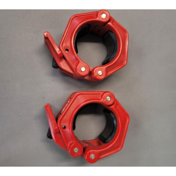 Lock-Jaw AXLE Barbell Collars Pair 2in Strongman Fat Bar Clamps Weightlifting - Picture 3 of 8